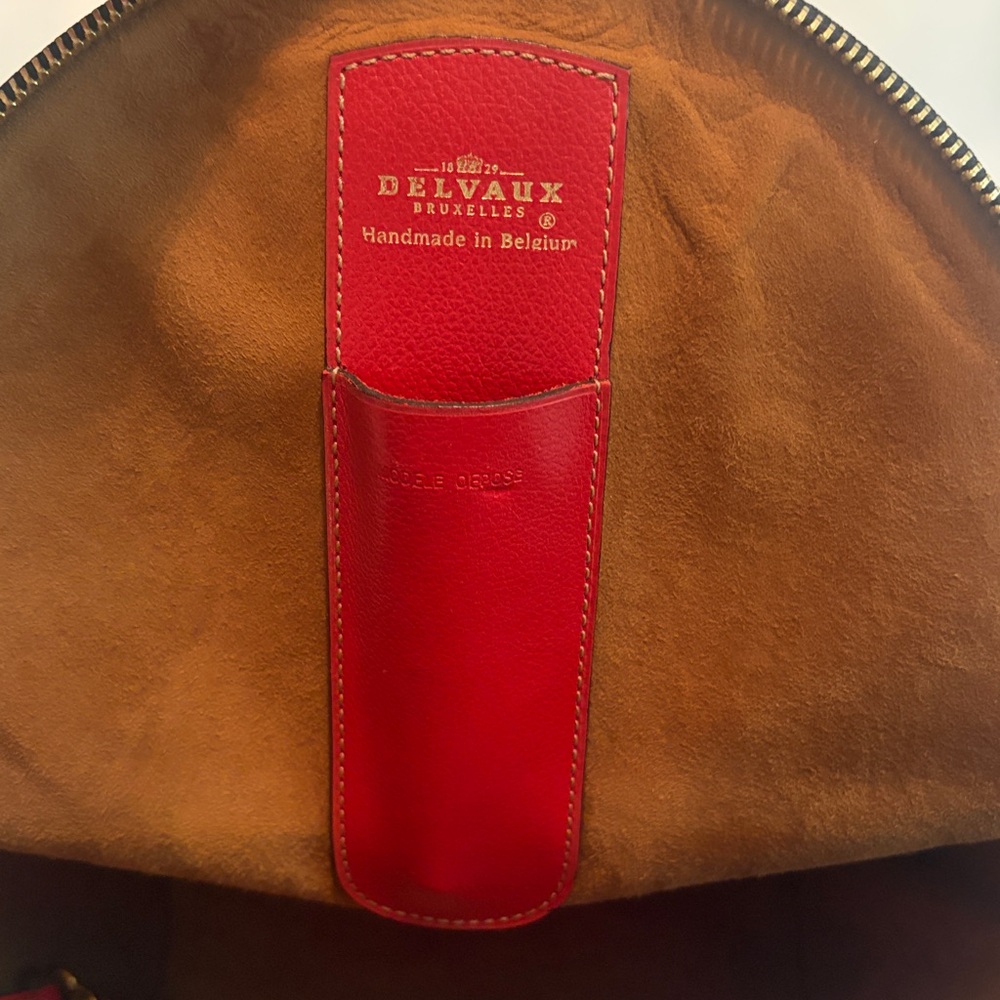 Delvaux • Amitie Red Leather Backpack, Excellent Condition - Picture 10 of 17